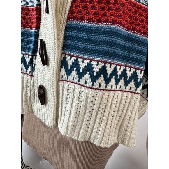 Jon & Anna M Knit Sweater Cardigan Multicolor Acrylic Blend Shawl Collar - Picture 8 of 16